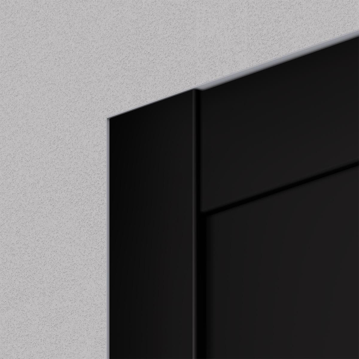 SHAKER 1 PANEL BLACK MATTE BARN BELLDINNI MODERN INTERIOR DOOR - 2