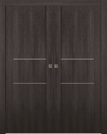 AVON 01 2H GOLD VERALINGA OAK DOUBLE POCKET DOORS BELLDINNI MODERN INTERIOR DOOR - 1