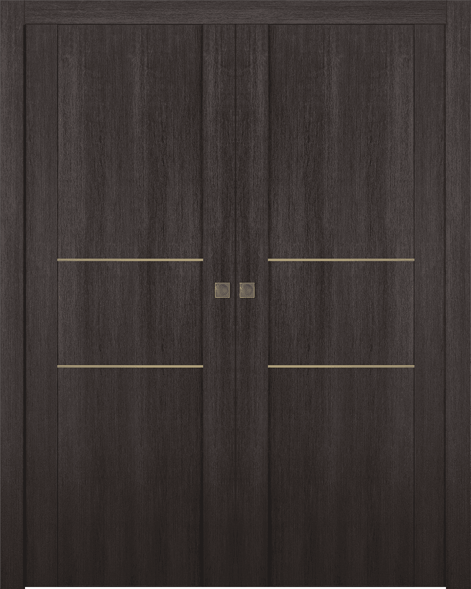 AVON 01 2H GOLD VERALINGA OAK DOUBLE POCKET DOORS BELLDINNI MODERN INTERIOR DOOR - 1