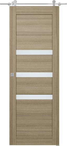 DORA VETRO SHAMBOR DOUBLE BARN BELLDINNI MODERN INTERIOR DOOR - 1