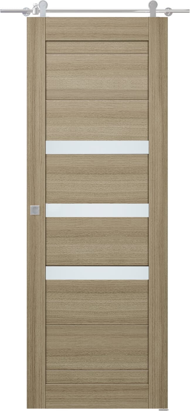 DORA VETRO SHAMBOR DOUBLE BARN BELLDINNI MODERN INTERIOR DOOR - 1