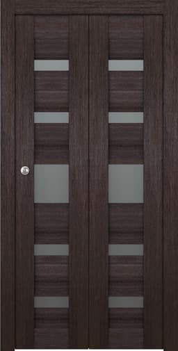 AVON 07-05 VETRO VERALINGA OAK BI-FOLD BELLDINNI MODERN INTERIOR DOOR - 1