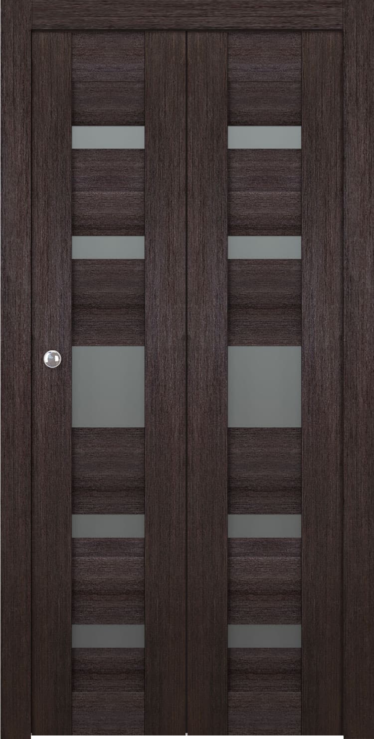 AVON 07-05 VETRO VERALINGA OAK BI-FOLD BELLDINNI MODERN INTERIOR DOOR - 1