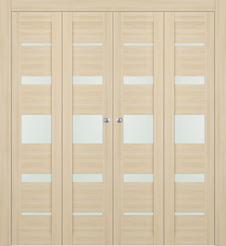 AVON 07-03 VETRO LOIRE ASH DOUBLE BI-FOLD DOORS BELLDINNI MODERN INTERIOR DOOR - 1