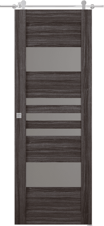 LETI VETRO GRAY OAK BARN BELLDINNI MODERN INTERIOR DOOR - 1