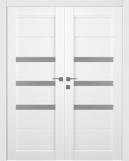 RITA VETRO BIANCO NOBLE DOUBLE BELLDINNI MODERN INTERIOR DOOR - 1