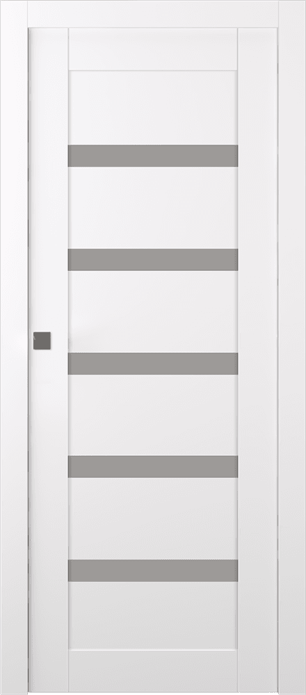 LEORA VETRO SNOW WHITE POCKET BELLDINNI MODERN INTERIOR DOOR - 1