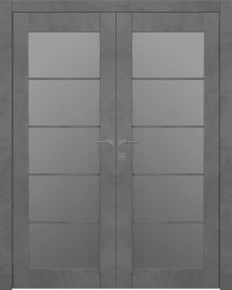 AVON 5 LITE VETRO DARK URBAN DOUBLE BELLDINNI MODERN INTERIOR DOOR - 1