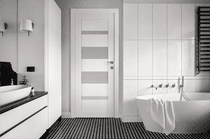 MIRELLA VETRO SNOW WHITE BARN BELLDINNI MODERN INTERIOR DOOR - 3