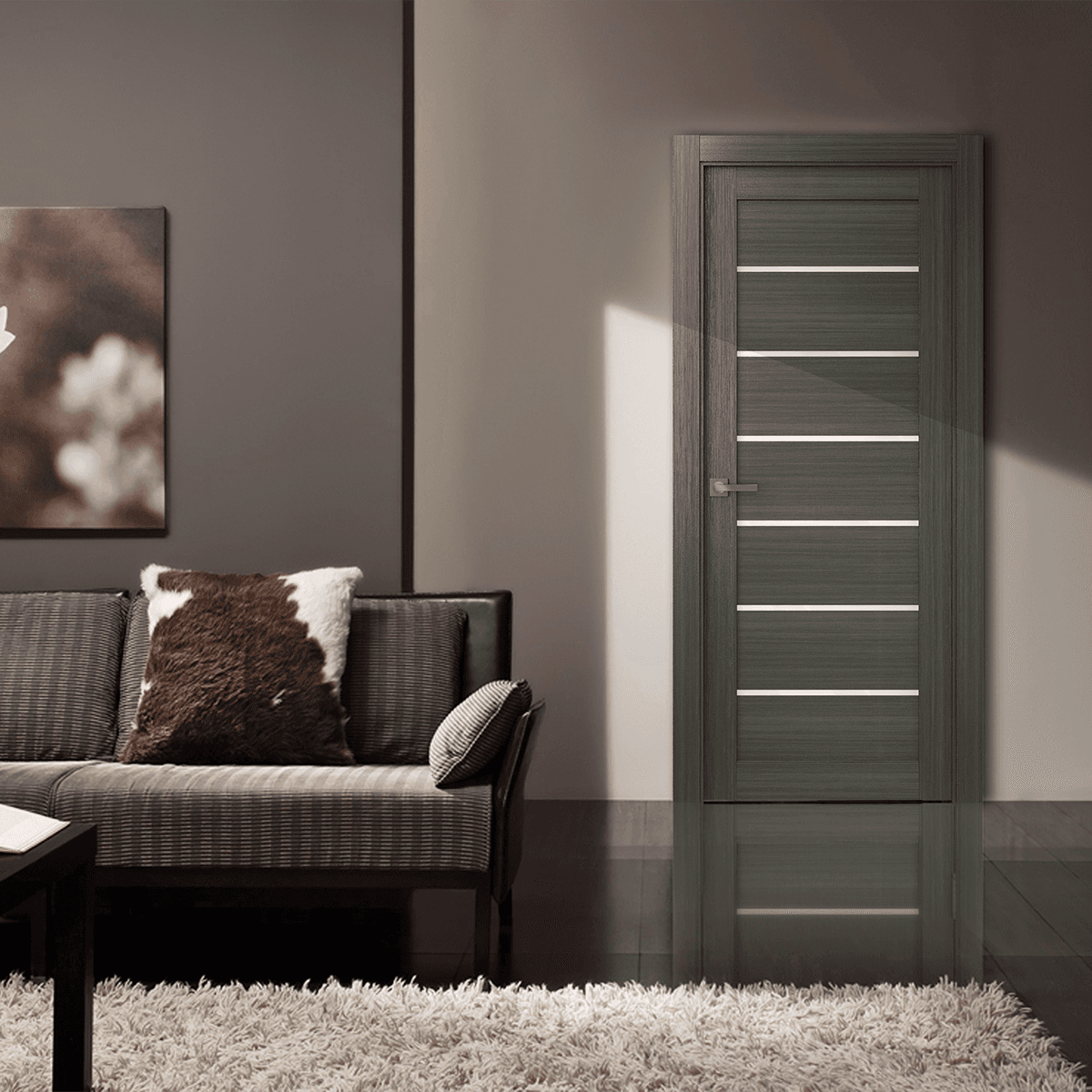 ALBA GRAY OAK SWING BELLDINNI MODERN INTERIOR DOOR - 2