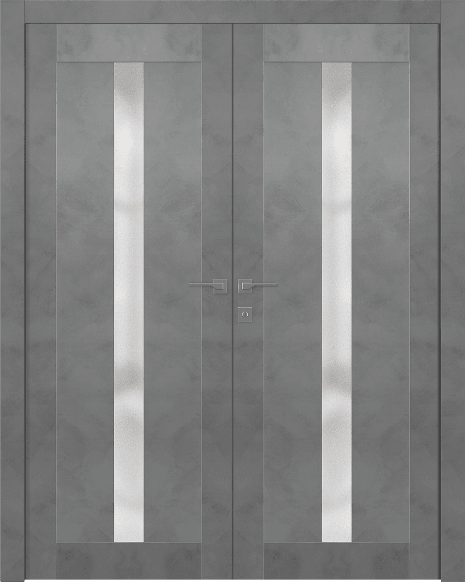 AVON 101 VETRO DARK URBAN DOUBLE DOORS BELLDINNI MODERN INTERIOR DOOR - 1