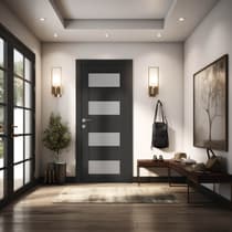 DELLA VETRO BLACK MATTE SWING BELLDINNI MODERN INTERIOR DOOR - 3