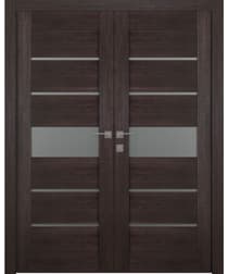 AVON 07-06 VETRO VERALINGA OAK DOUBLE BELLDINNI MODERN INTERIOR DOOR - 1