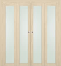 AVON 207 VETRO LOIRE ASH DOUBLE BI-FOLD DOORS BELLDINNI MODERN INTERIOR DOOR - 1