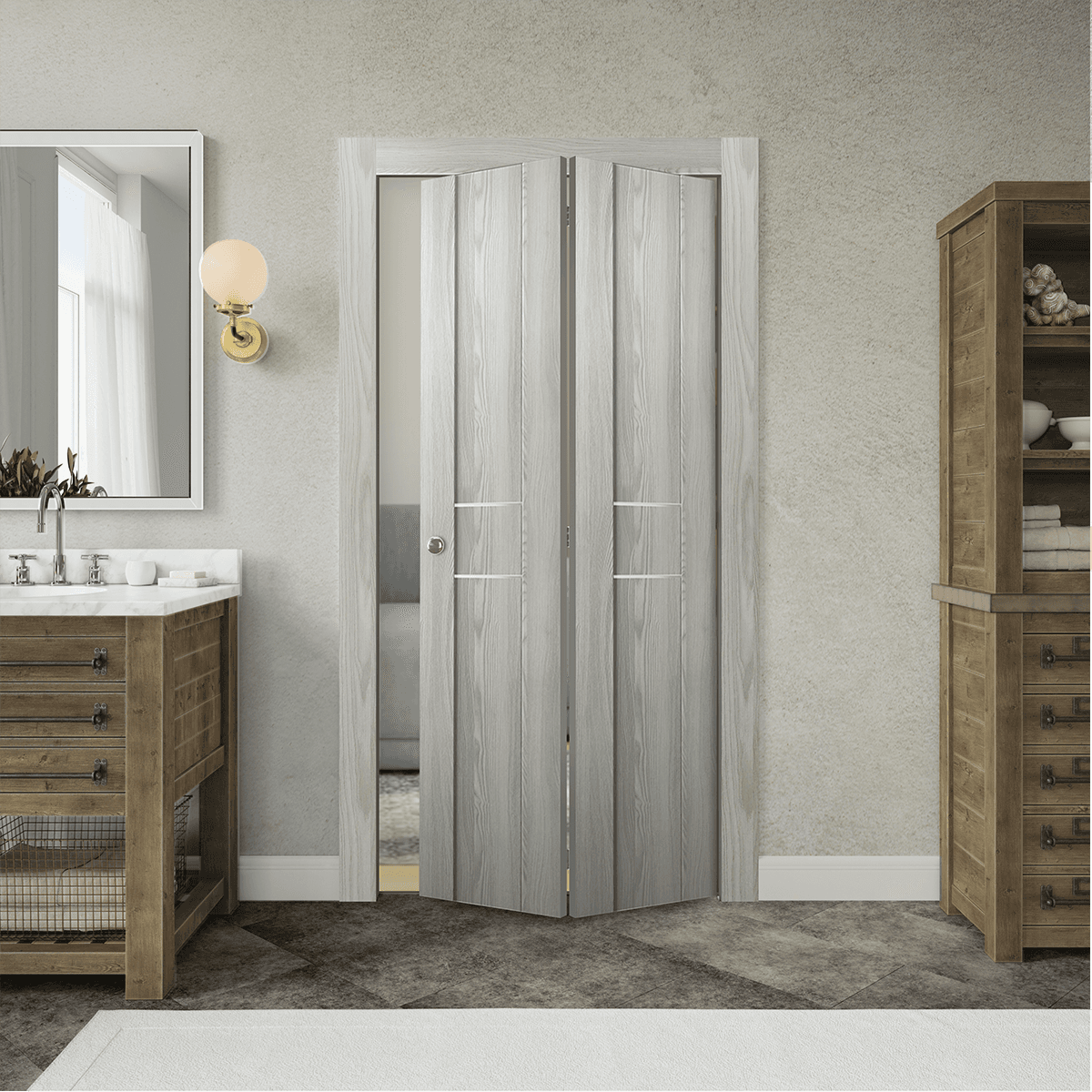 AVON 01 2HN RIBEIRA ASH BI-FOLD BELLDINNI MODERN INTERIOR DOOR - 2