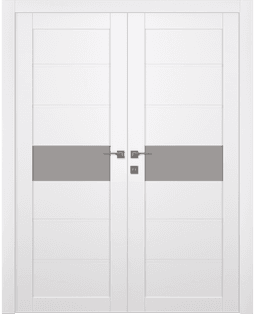 EDNA VETRO SNOW WHITE CLOSET BELLDINNI MODERN INTERIOR DOOR - 1