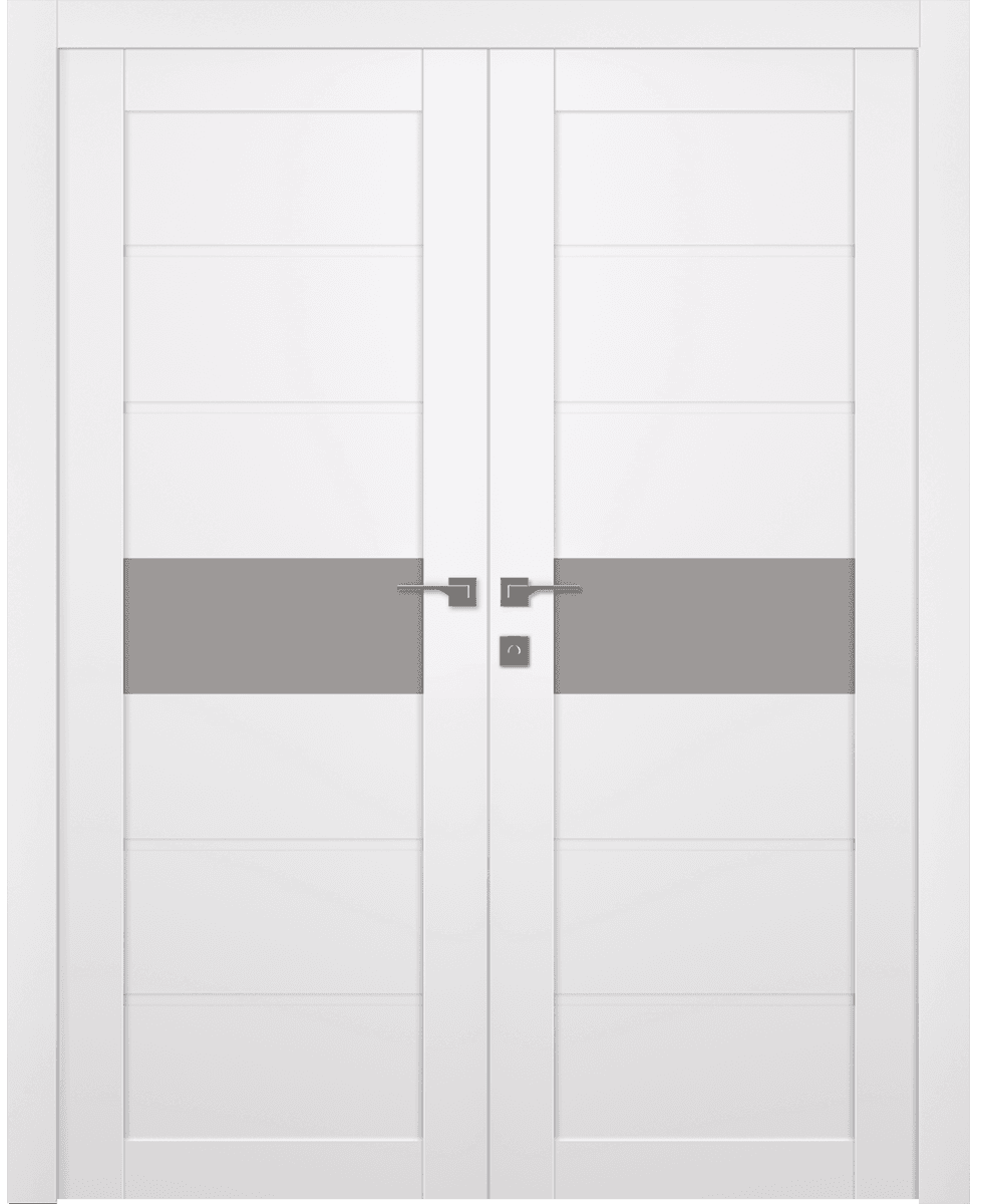 EDNA VETRO SNOW WHITE CLOSET BELLDINNI MODERN INTERIOR DOOR - 1