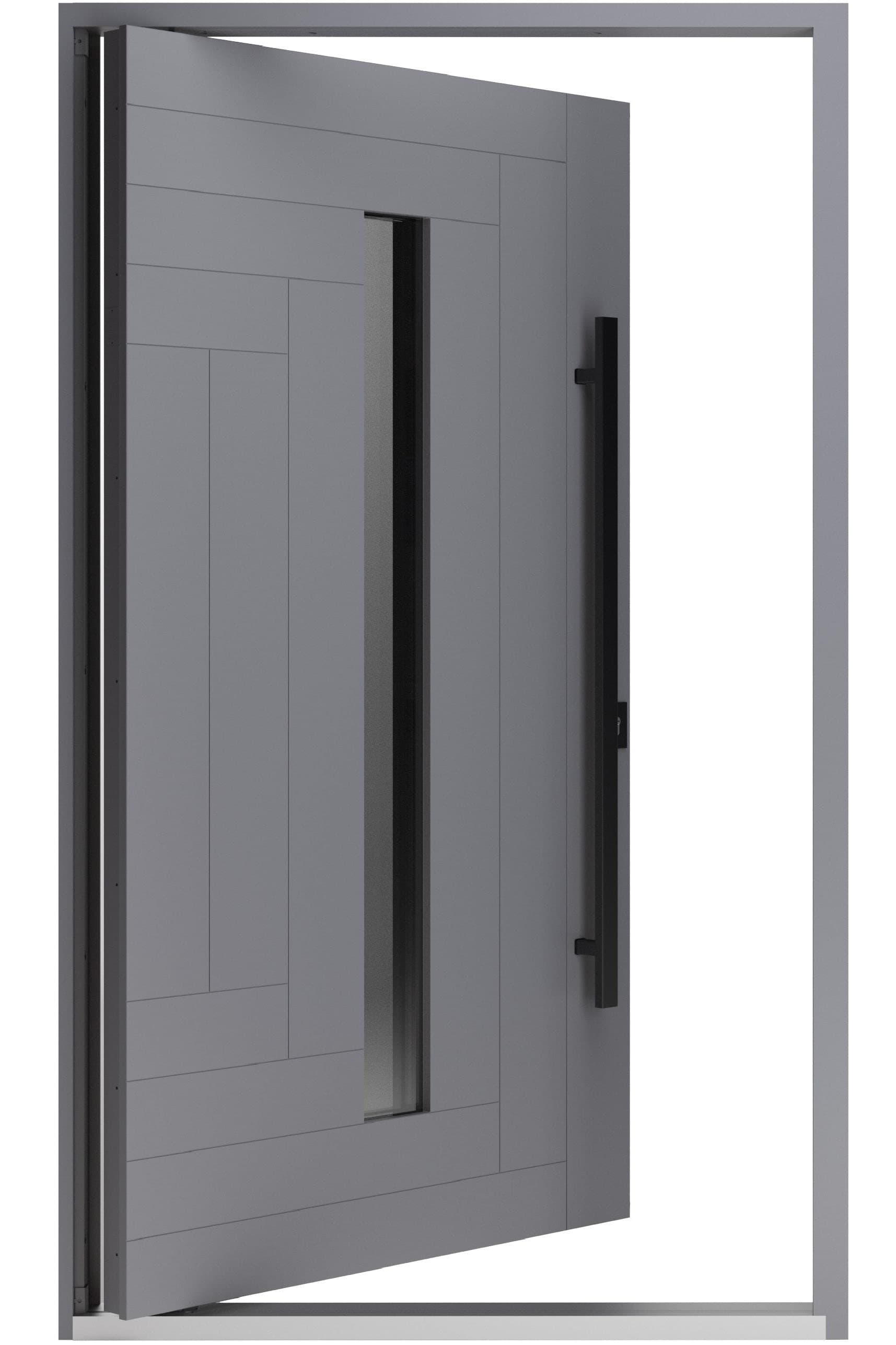 Single pivot metal-aluminum modern exterior door Axis 1130 - 2