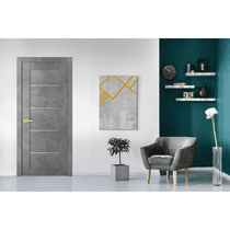 AVON 07 4H GOLD DARK URBAN SWING BELLDINNI MODERN INTERIOR DOOR - 2