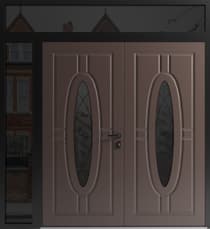 Double metal-aluminum modern exterior door Ronex 1277 8ft - 5