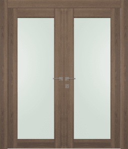AVON 207 VETRO PECAN NUTWOOD DOUBLE DOORS BELLDINNI MODERN INTERIOR DOOR - 1