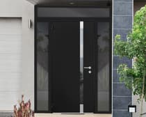 Single metal-aluminum modern exterior door Cynex 6777 A - 10