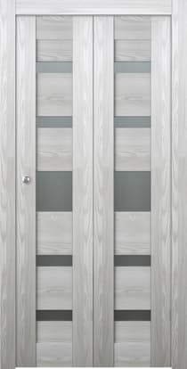 AVON 07-05 VETRO RIBEIRA ASH BI-FOLD BELLDINNI MODERN INTERIOR DOOR - 1