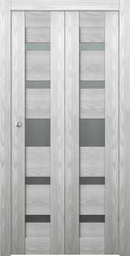 AVON 07-05 VETRO RIBEIRA ASH BI-FOLD BELLDINNI MODERN INTERIOR DOOR - 1
