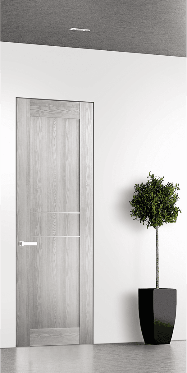 AVON 07 2HN RIBEIRA ASH DOUBLE INVISIBLE METAL FRAME BELLDINNI MODERN INTERIOR DOOR - 1