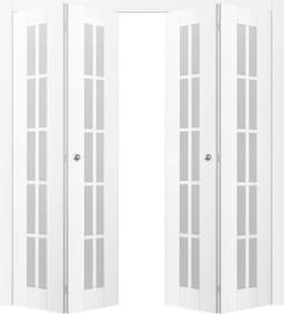 PALLADIO 10 LITE VETRO BIANCO NOBLE DOUBLE BI-FOLD BELLDINNI MODERN INTERIOR DOOR - 1