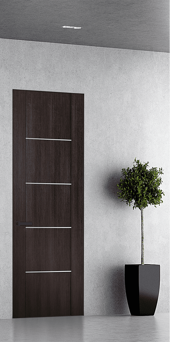 AVON 01 4H VERALINGA OAK DOUBLE INVISIBLE METAL FRAME BELLDINNI MODERN INTERIOR DOOR - 1