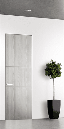 OPTIMA 2H RIBEIRA ASH INVISIBLE METAL FRAME BELLDINNI MODERN INTERIOR DOOR - 1