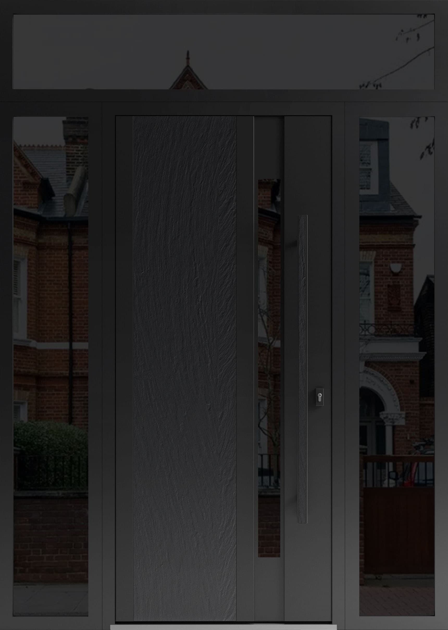 Single metal-aluminum modern exterior door Dekton 0163 - 6
