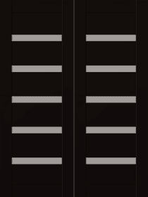 LEORA VETRO BLACK MATTE DOUBLE BI-FOLD BELLDINNI MODERN INTERIOR DOOR - 2