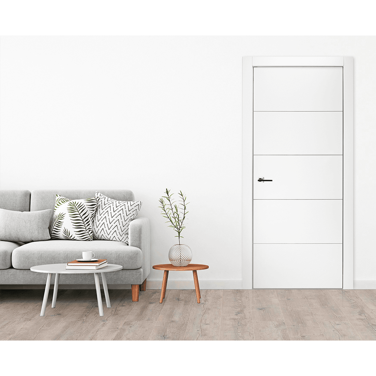 OPTIMA 4H SNOW WHITE DOUBLE BELLDINNI MODERN INTERIOR DOOR - 3