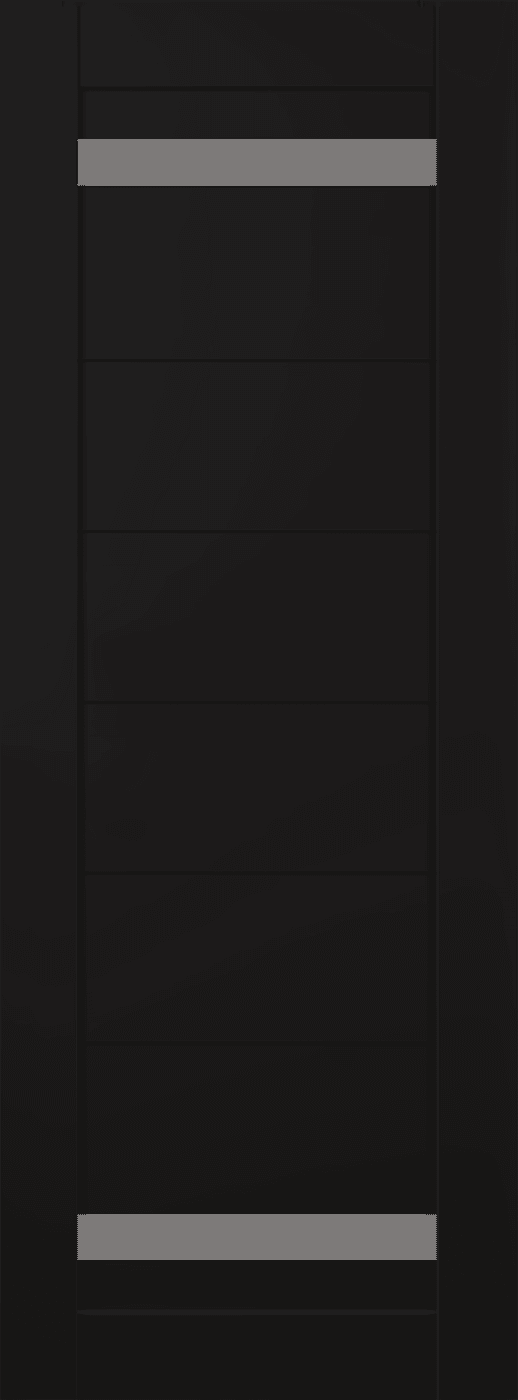 PERLA VETRO BLACK MATTE SLAB BELLDINNI MODERN INTERIOR DOOR - 1