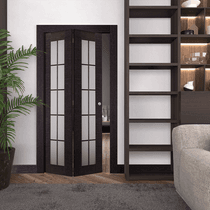 AVANTI 10 LITE VETRO BLACK APRICOT BI-FOLD BELLDINNI MODERN INTERIOR DOOR - 2