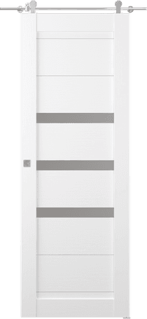 DORA VETRO BIANCO NOBLE BARN BELLDINNI MODERN INTERIOR DOOR - 1