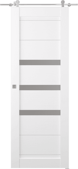 DORA VETRO BIANCO NOBLE BARN BELLDINNI MODERN INTERIOR DOOR - 1