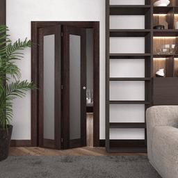 AVON 207 VETRO VERALINGA OAK BI-FOLD BELLDINNI MODERN INTERIOR DOOR - 2