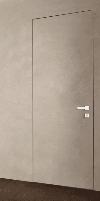 Primed Door Plastering Frameless Belldinni Modern Interior Door