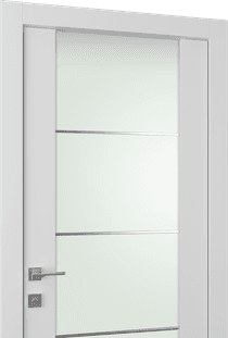 SMART PRO H3G 4H BLACK STRIPS VETRO POLAR WHITE SWING DOORS BELLDINNI MODERN INTERIOR DOOR - 2