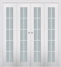 SMART PRO 10 LITE VETRO POLAR WHITE DOUBLE BI-FOLD BELLDINNI MODERN INTERIOR DOOR - 1