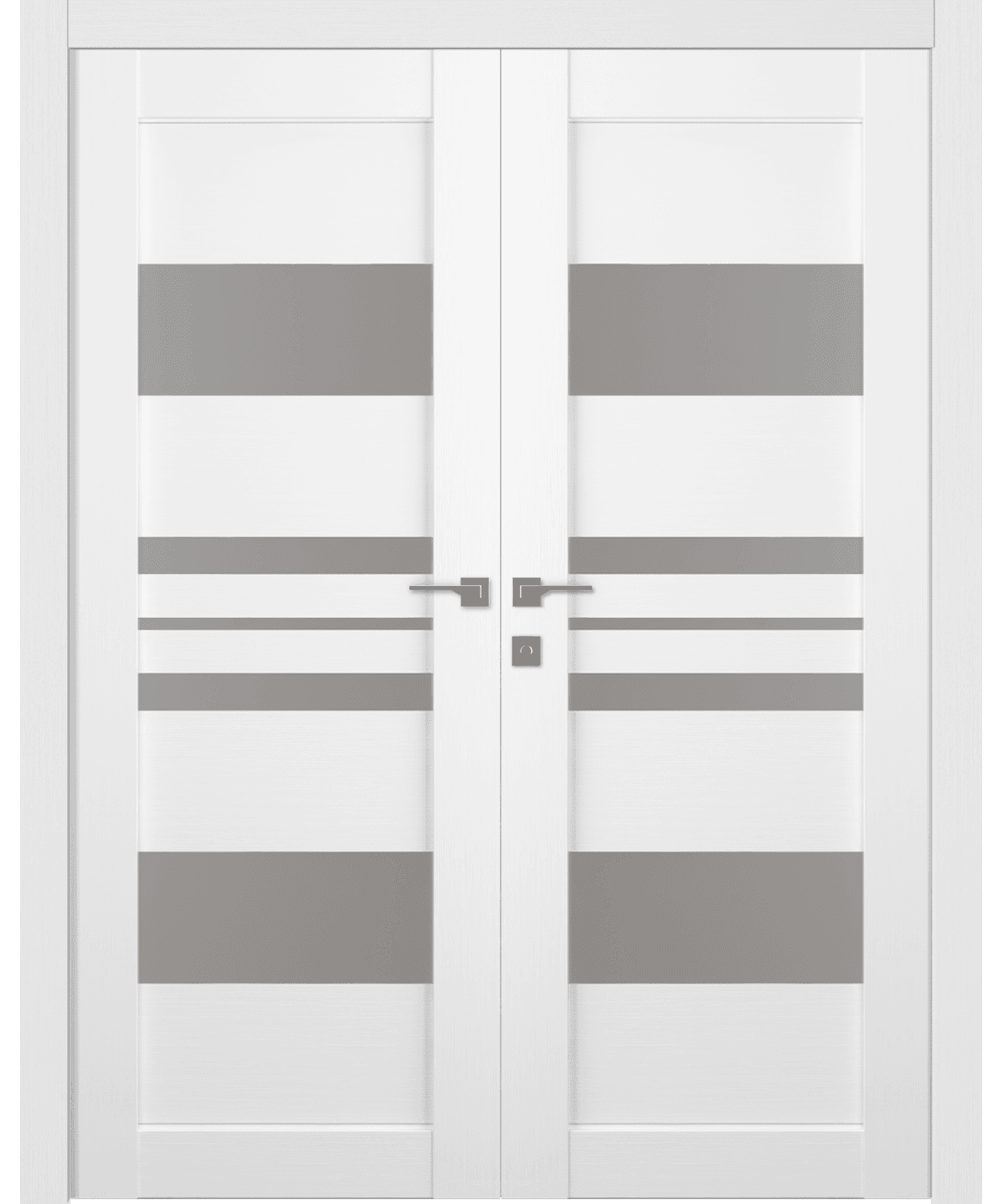 ROMI VETRO BIANCO NOBLE DOUBLE BELLDINNI MODERN INTERIOR DOOR - 1