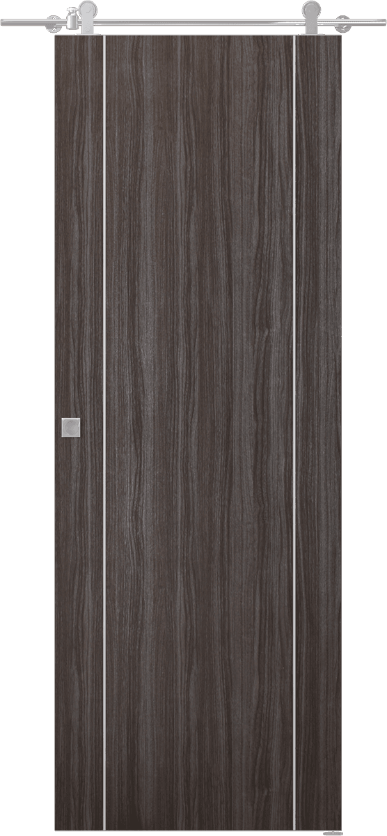 PALLADIO 2U GRAY OAK DOUBLE BARN BELLDINNI MODERN INTERIOR DOOR - 1