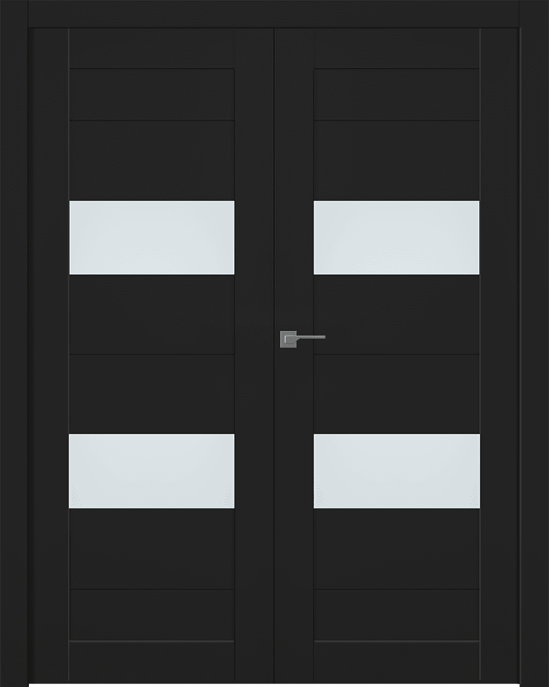 BERTA VETRO BLACK MATTE CLOSET BELLDINNI MODERN INTERIOR DOOR - 1