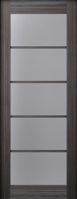 PALLADIO 5 LITE VETRO GRAY OAK SLAB BELLDINNI MODERN INTERIOR DOOR - 1