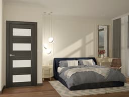 DELLA VETRO GRAY OAK POCKET BELLDINNI MODERN INTERIOR DOOR - 3
