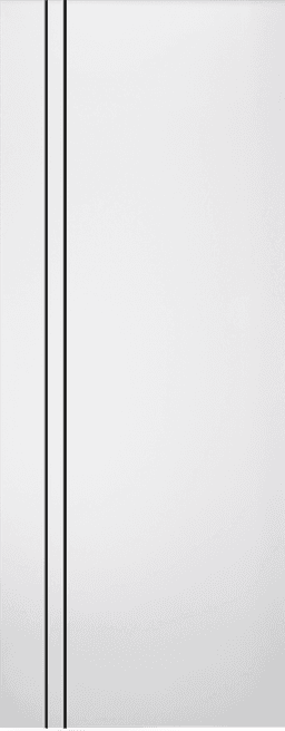 PALLADIO 2V BLACK BIANCO NOBLE SLAB DOORS BELLDINNI MODERN INTERIOR DOOR - 1