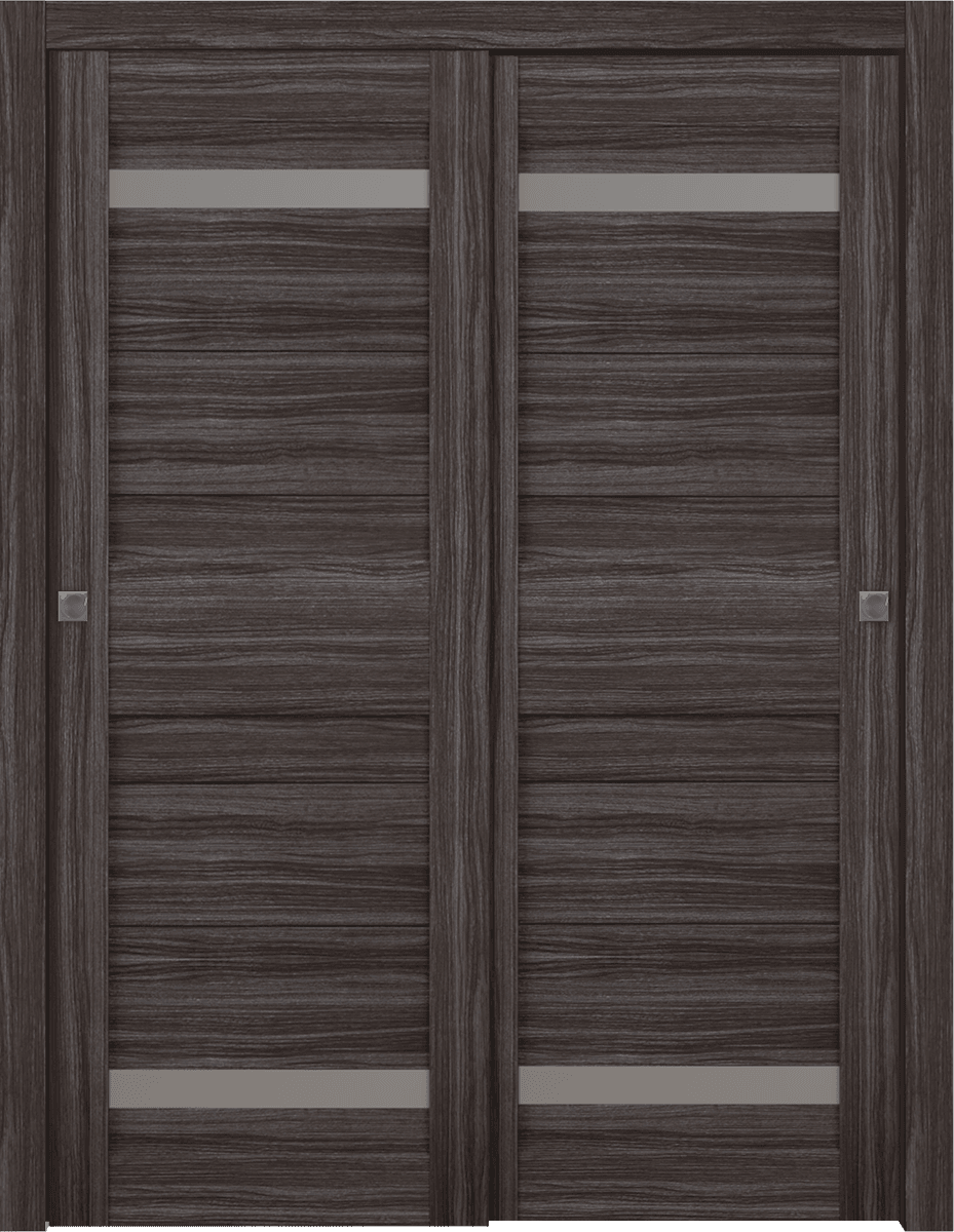 IMMA VETRO GRAY OAK BYPASS BELLDINNI MODERN INTERIOR DOOR - 6